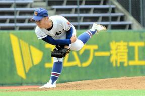 2日で10奪三振、継続試合でも安定した投球　上田染谷丘・富岡投手の画像