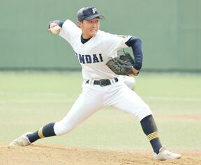 【高校野球】仙台一の背番号７・遠藤颯投手が公式戦初先発で７回０封の画像